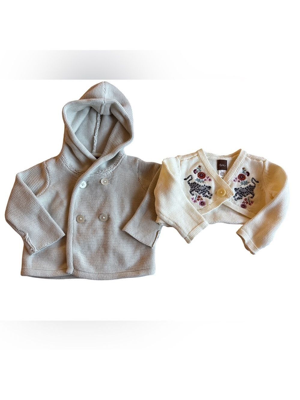 Tea Collection Knit & Cream Kids Cotton Sweater Set 3-6 mon (3 for $12 item)
